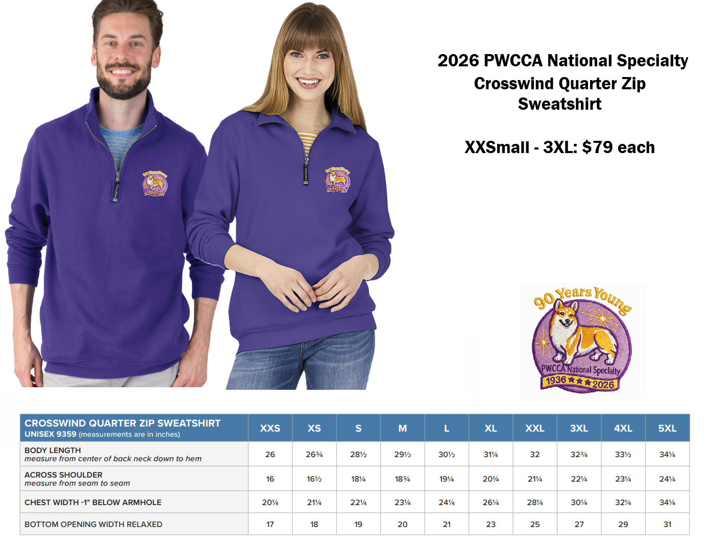 W&M: NS Embroidered Logo Adult Unisex Quarter Zip Sweater (2026)
