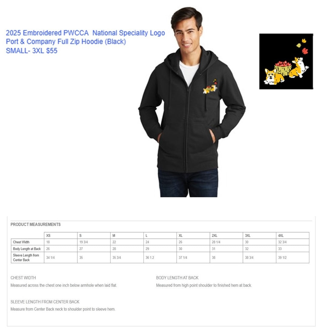 W&M: NS Embroidered Logo Port & Co Full Zip Hoodie (2025)