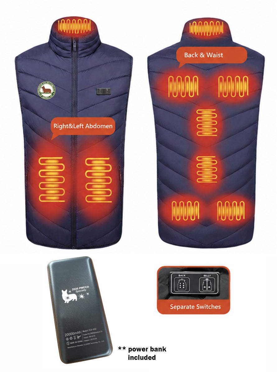 W&M: PWCCA Logo Adult, Unisex Heated Vest (Includes Power Bank); 2026
