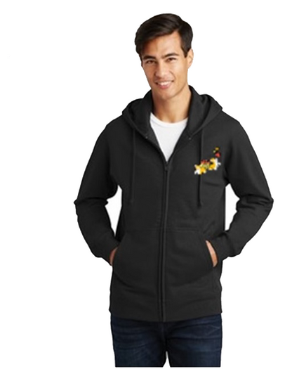 W&M: NS Embroidered Logo Port & Co Full Zip Hoodie (2025)